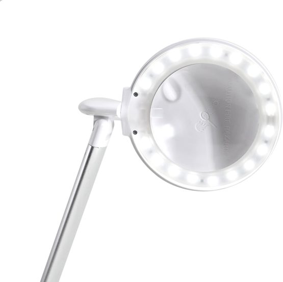 Daylight Company Halo Table Magnifier, Metal, White - Image 3