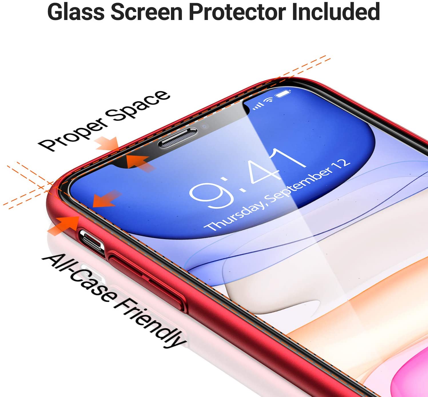 TORRAS UltraThin Case for iPhone 11 Case, [1 Case + 2 Glass Screen