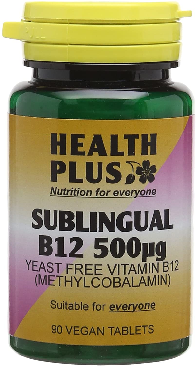 Health Plus Sublingual Vitamin B12 500µg (Methylcobalamin) Vitamin
