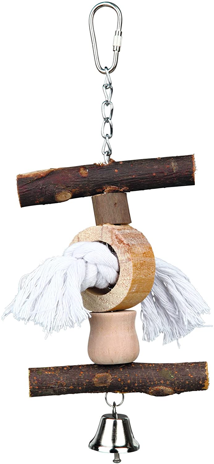 Trixie Natural Living Toy with Bell and Rope, 20 centimetre, 20 cm