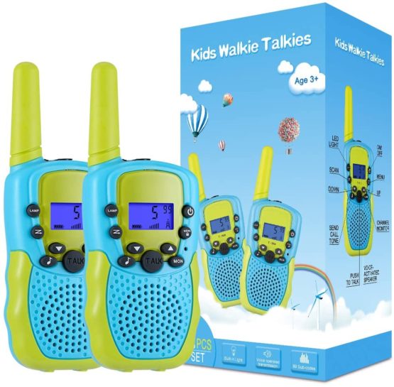 Kearui Toys for 3-12 Year Old Boys, Walkie Talkies for Kids 22 Channels 2 Way Radio Toy with Backlit LCD Flashlight, 3 Miles Range for Outside Adventures, Camping, Hiking