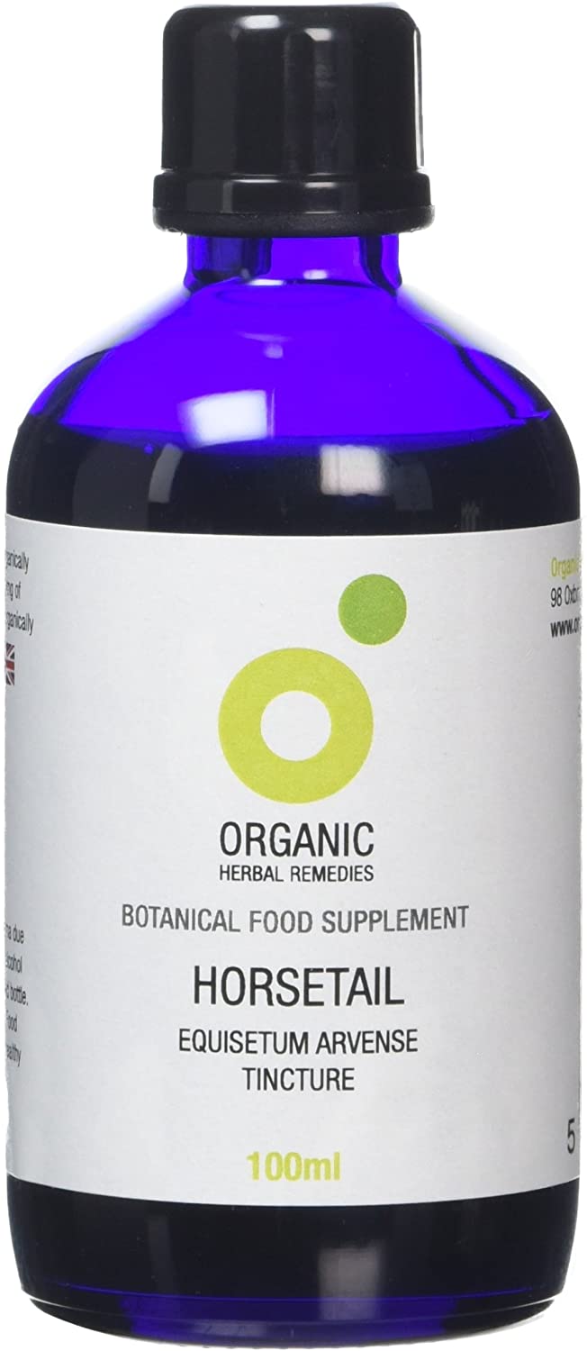 Organic Herbal Remedies 100ml Horsetail Tincture, Blue Bottle, 100 ml (Pack of 1)