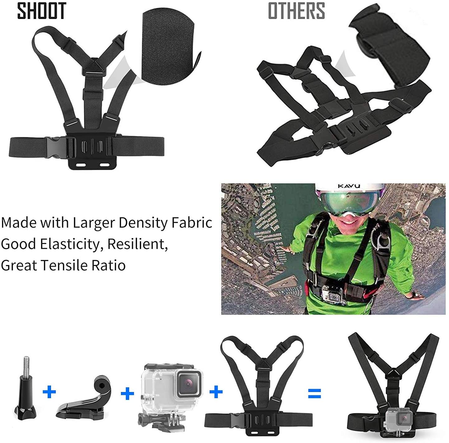 SHOOT Action Camera Accessories Kit for GoPro Hero 13/12/11/10/9/Hero 8 Hero 7 Hero (2018) 6/5/4 GoPro Hero Session SJCAM AKASO APEMAN Xiaomi Yi WiMiUS Sony Sports Camera - Image 2