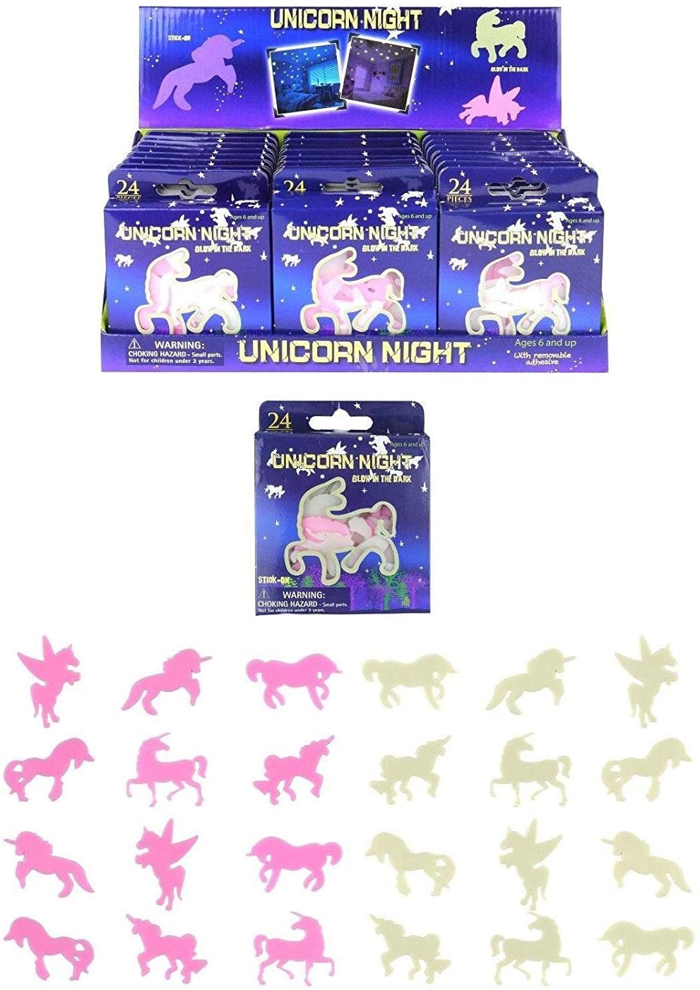 Henbrandt Unicorn Night Glow in the Dark Stickers, Pink, 1 - Image 3
