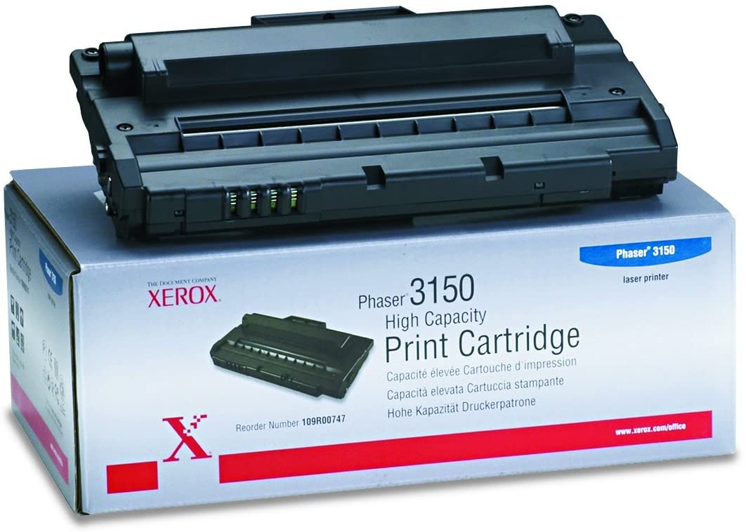 Xerox 109R00747 Genuine High Capacity Toner Cartridge for Phaser 3150 - Black, 5,000 Page Yield
