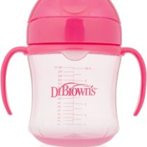 Dr Brown's Natural Flow Soft-Spout Transition Cup, 6 oz/180 ml (6m+) Pink