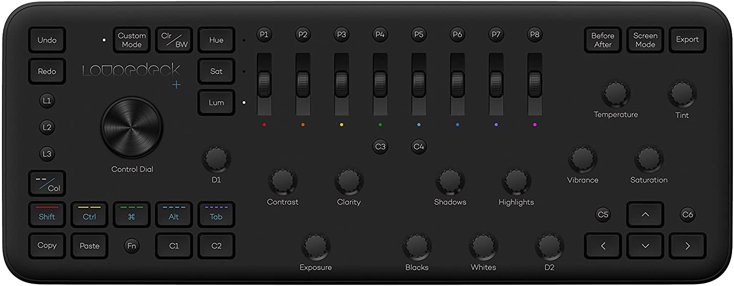 Loupedeck+ The Photo and Video Editing Console for Lightroom Classic,  Premiere Pro, Final Cut Pro, Photoshop with Camera Raw, After Effects,  Audition