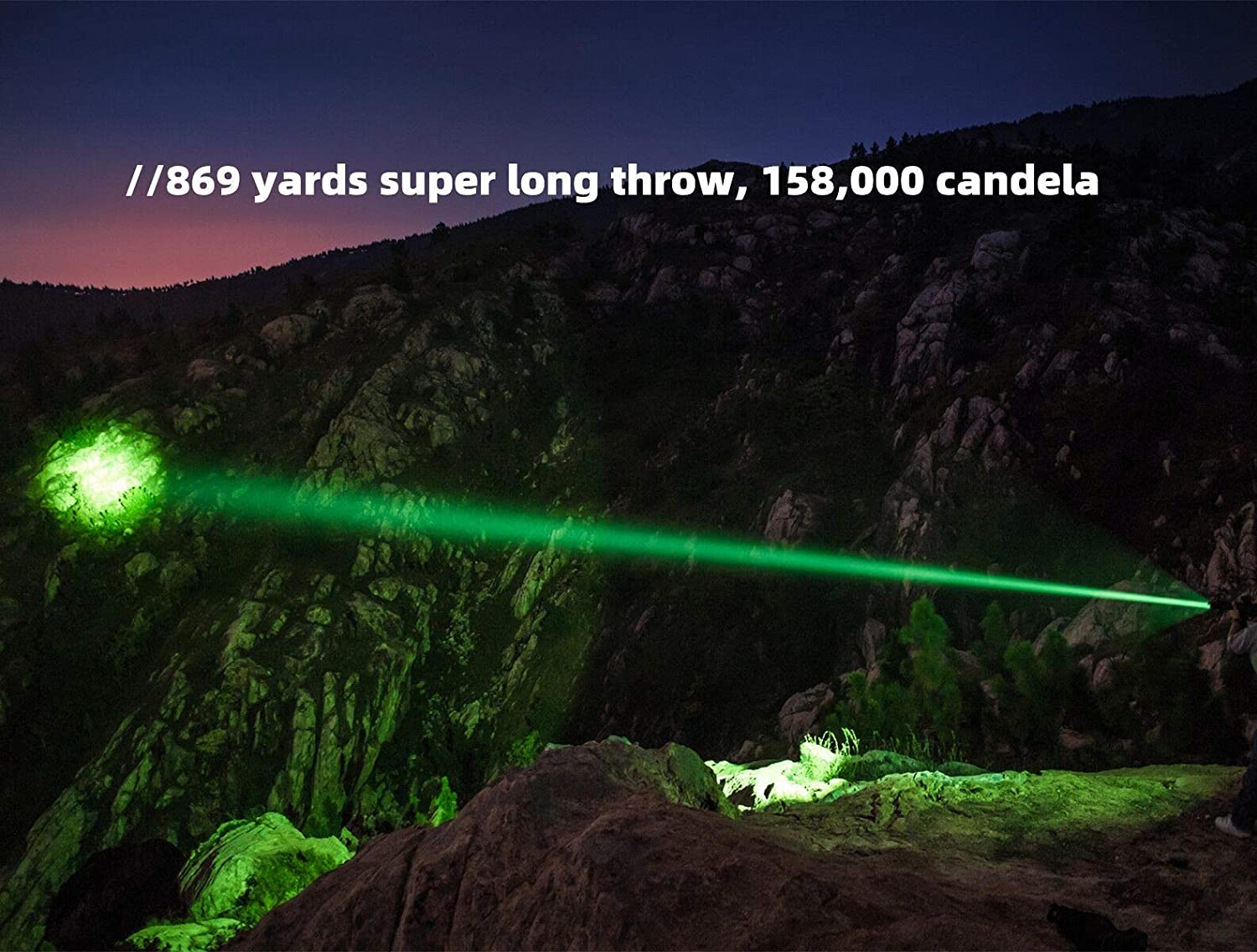 Weltool T10-HG Green Light Long Throw Torch,LED Torch of High Luminous Intensity for Forest Exploration Wild,Night Action - Image 2