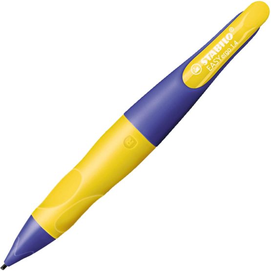 Handwriting Pencil - STABILO EASYergo EASYergo 1.4 Right Handed Violet/Neon Yellow - Image 2