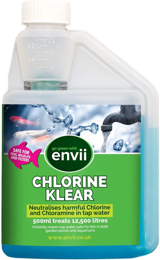 envii Chlorine Klear - Pond Water Dechlorinator & Chlorine Remover Makes Tap Water Safe For Fish - Treats 12,500L