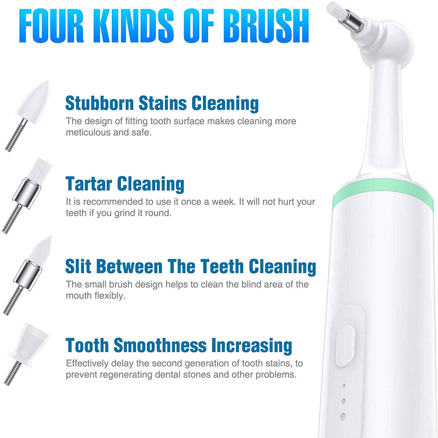 LifeBasis Dog Plaque Remover Electric Tooth Polisher, Pet Dental