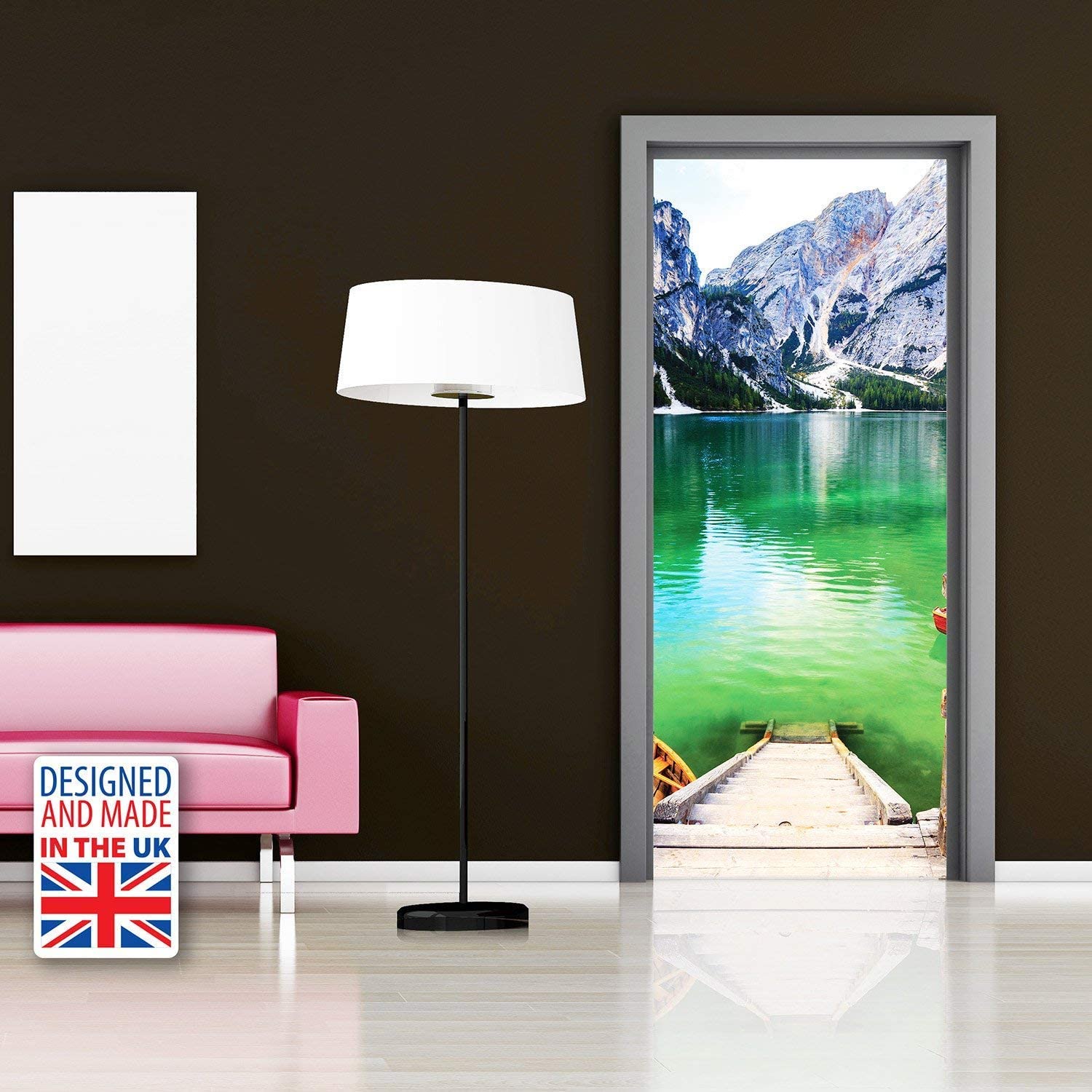 WALPLUS Mountain Landscape Wall Sticker, Vinyl, Multi-Colour, 103 x 5.4 x 5.4 cm - Image 2
