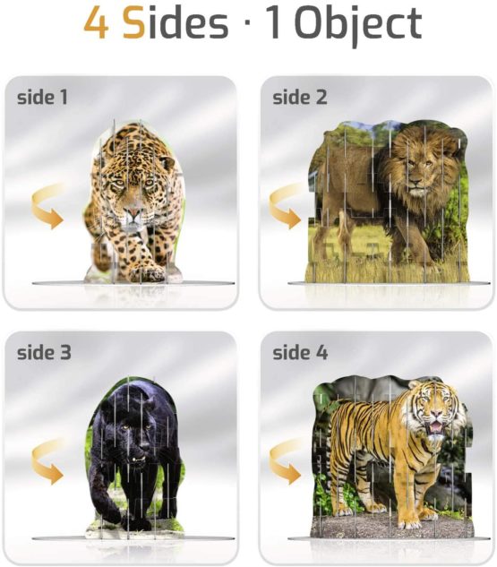 Ravensburger 4S Vision Wild Cats Slot Fit 3D Puzzle - Image 3