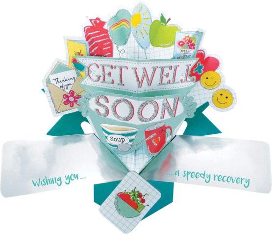 Second Nature Pop Ups Get Well Soon Pop Up Greeting Card - POP156 POP156A - Image 4