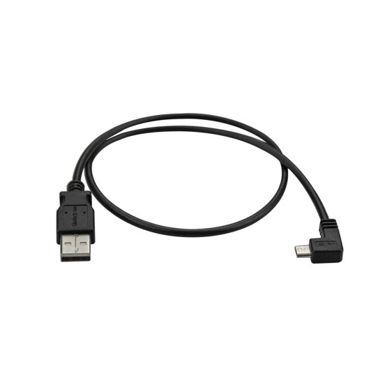 StarTech Right Angle Micro USB Cable – 1 ft / 0.5m – 90 degree – USB Cord – USB Charger Cable – USB to Micro USB Cable (USBAUB50CMRA),White - Image 2