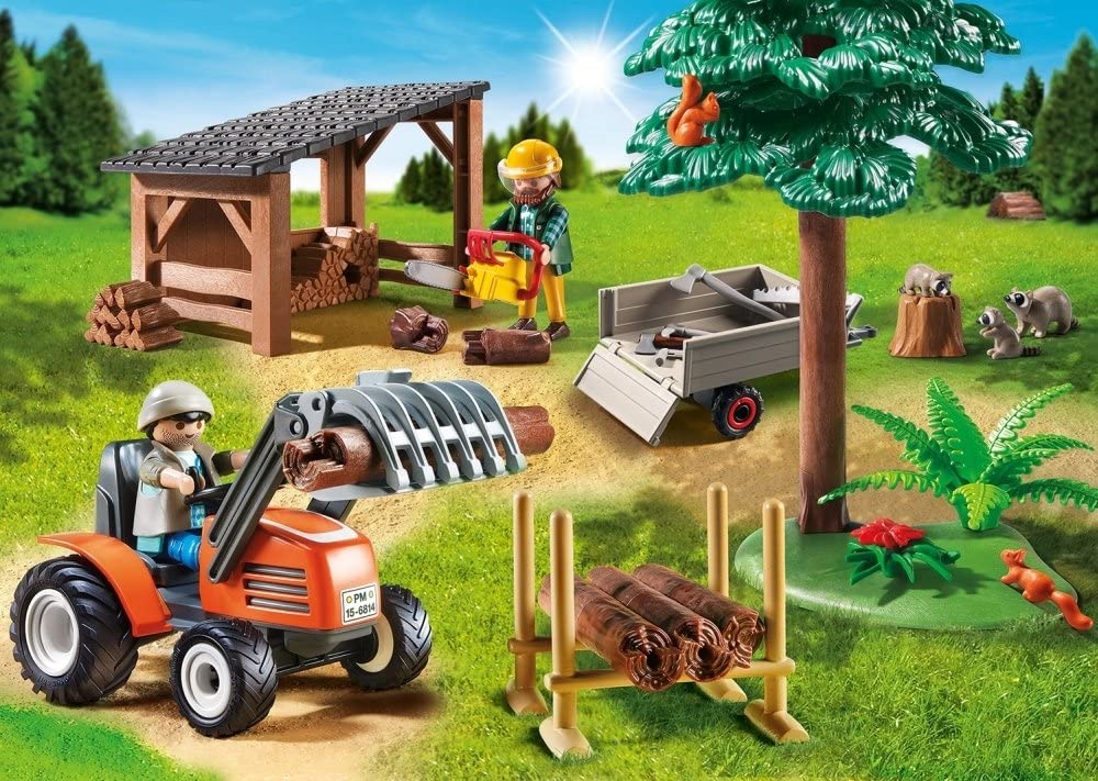 Playmobil 6814 Country Lumber Yard with Tractor - Image 3