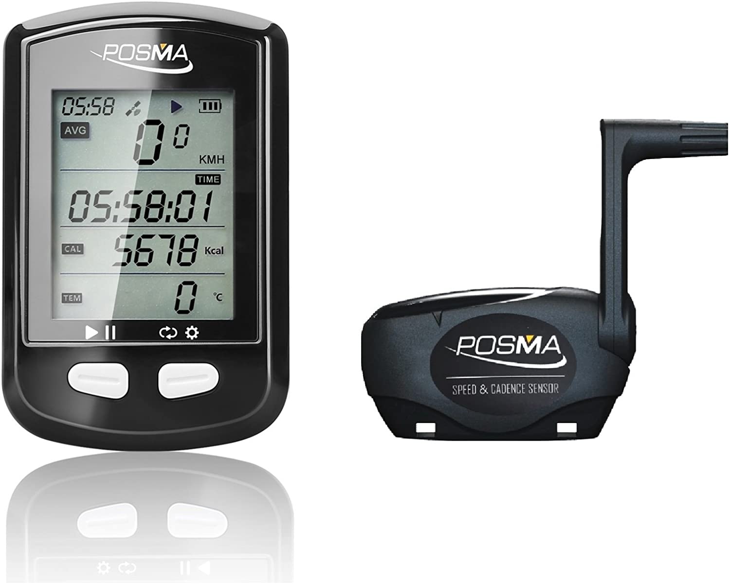 POSMA DB2 Bluetooth ANT+ GPS Cycling Bike Computer with Speedometer