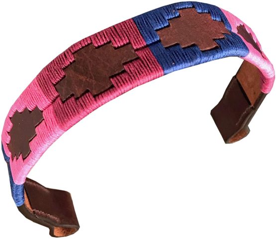 Carlos Diaz Designer Genuine Leather Waxed Embroidered Gaucho Polo Horse Bridle Browband (Cob 15 inches)