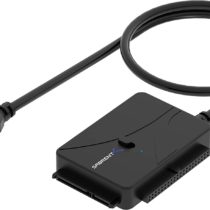 Sabrent USB 3.0 to SSD/SATA/IDE 2.5/3.5/5.25-INCH Hard Drive Converter with UL Power Supply & LED Activity Lights [10TB Support] (USB-DS12)