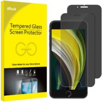 JETech Privacy Screen Protector for iPhone SE 2nd Generation, iPhone 8 and iPhone 7, Anti-Spy Tempered Glass Film, 2-Pack