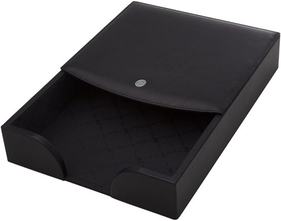 EL CASCO M718 Leather Letter Tray - Black
