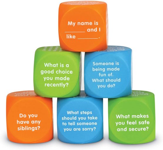 Learning Resources LER6369 Let’s Talk SEL Cubes, Multi-Color