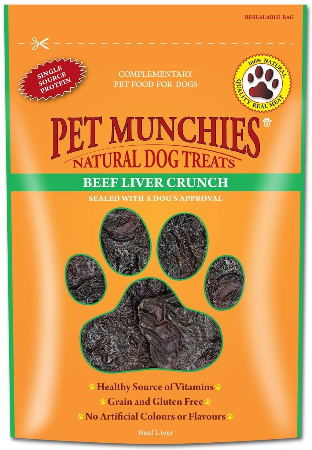 Pet Munchies Beef Liver Crunch 8x90g, 1 count (Pack of 8)