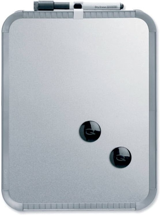Nobo Slimline Drywipe Board Magnetic with Pen and Built-in Eraser 280x14x360mm Silver