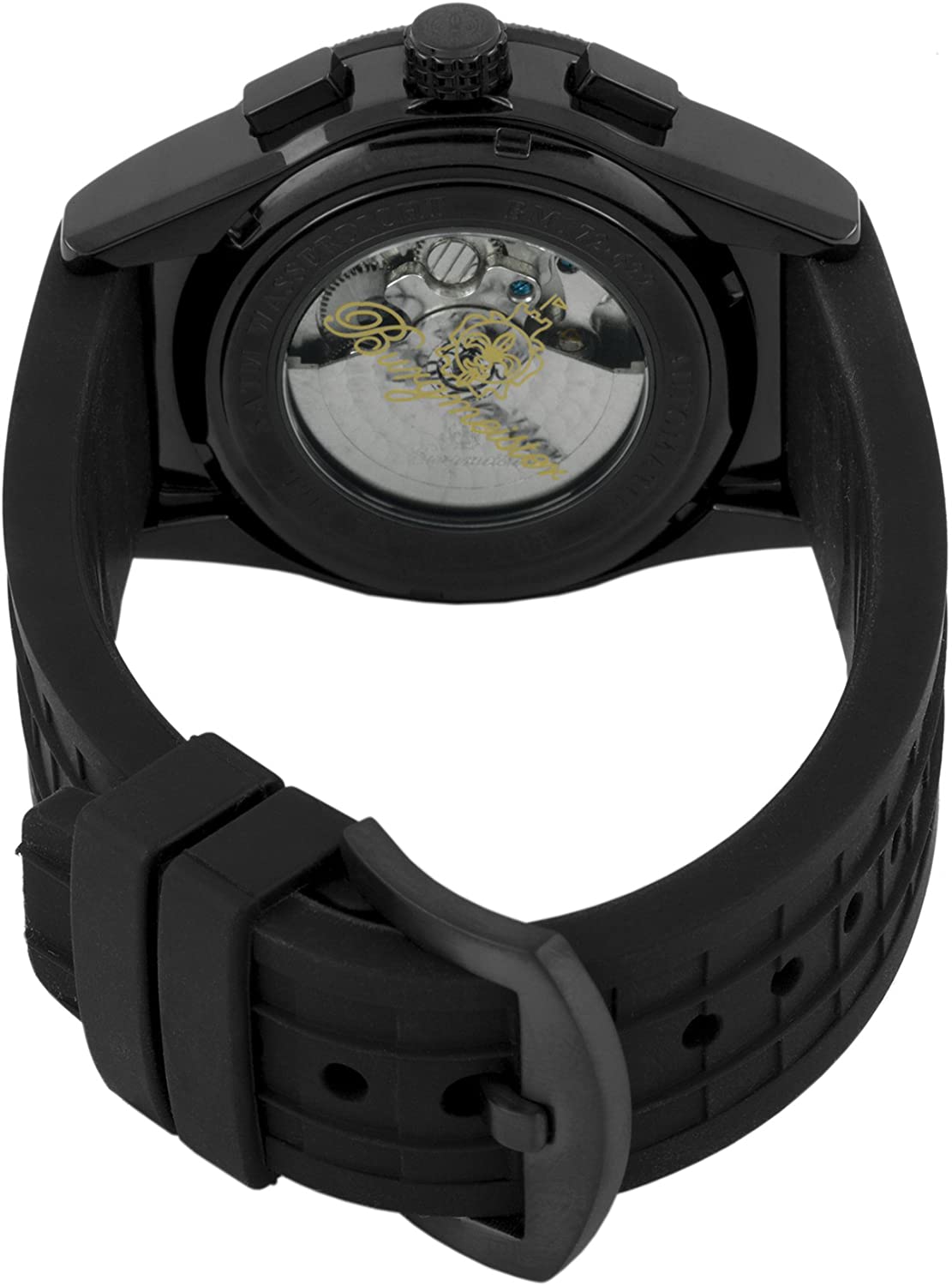 Burgmeister Gents automatic watch BM172-622A, Black/Black - Image 2