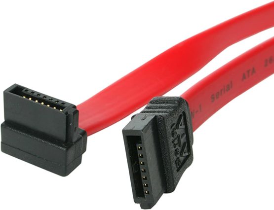 StarTech 12in SATA to Right Angle SATA Serial ATA Cable, Red