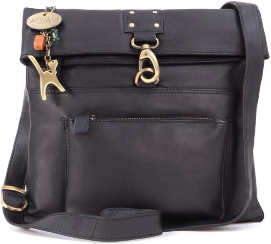 Catwalk Collection Handbags - Ladies Leather Cross Body Bag - Adjustable Shoulder Strap - DISPATCH