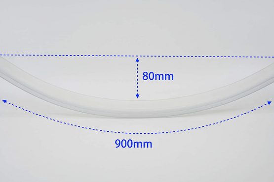 HNNHOME® 870mm Pre-Curve Rubber Plastic Bath Shower Screen Seal Strip Perfect For 4-6mm Curved or Straight Glass Door Up to 20mm Gap - Image 2