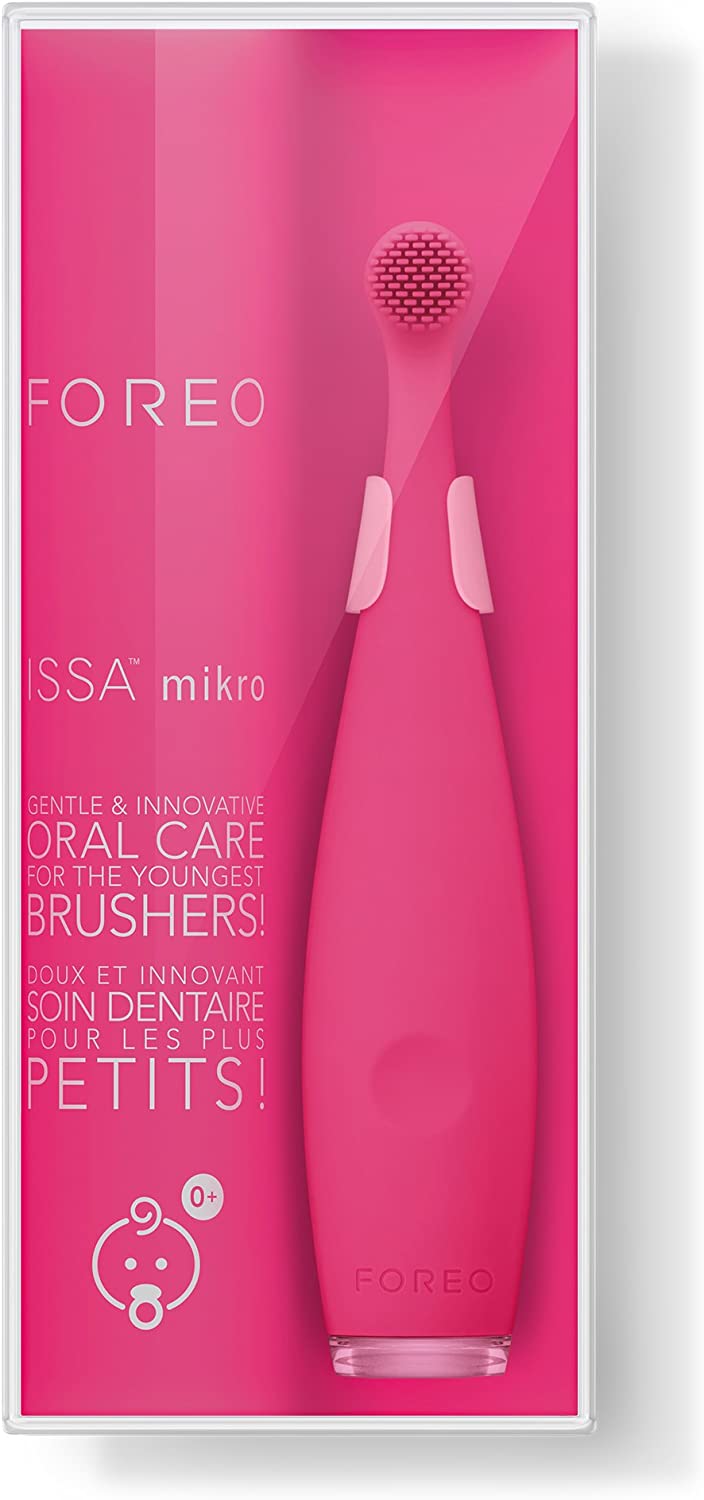 FOREO ISSA mikro Sensitive Electric Toothbrush for Babies & Toddlers (0-5 Years Old), Fuchsia - Image 4