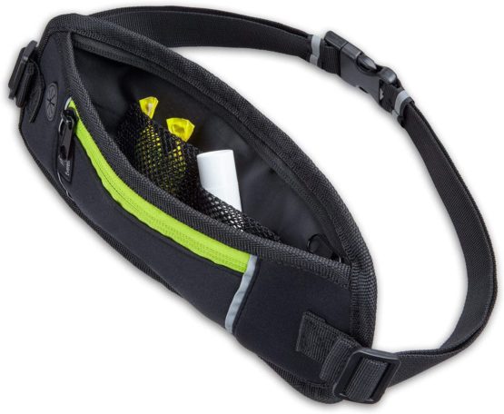 EVEREST FITNESS Running Belt with smartphone and money pocket in black, including reflector strips for increased visibility in the dark - waist bag/hip bag/belly bag - Image 4