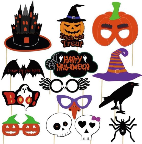 KUUQA Halloween Photo Booth Props Kit Halloween Party Decorations, Pack of 38 - Image 2