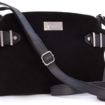 Catwalk Collection Handbags - Genuine Leather - Shoulder Bag For Women - Crossbody Midi Bag - Fits Kindle or Tablet - Smooth Leather and Suede - AMANDA