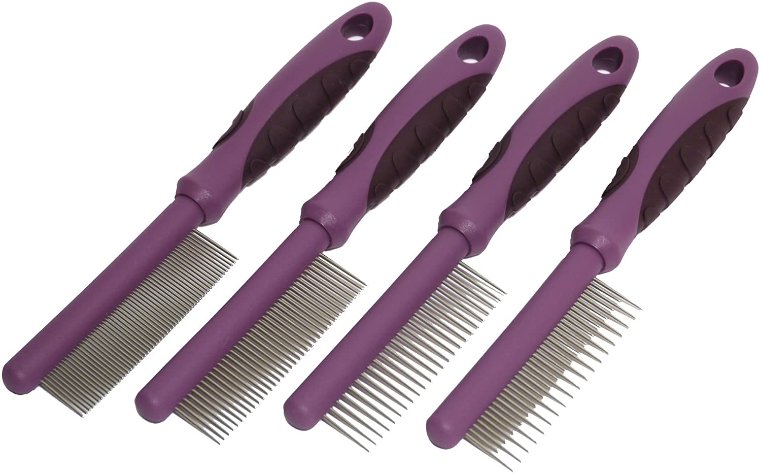 Rosewood Soft Protection Moulting Comb for Dogs, Purple - Image 2