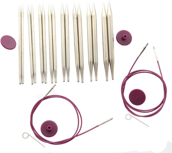 KnitPro KP10613 Nova Metal Interchangeable Needle Deluxe Set, Silver - Image 2
