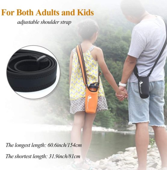 VIVAGLORY 750ml Leak proof Dog Water Bottle with Black Neoprene Bottle Holder for Walking and Hiking - Image 3