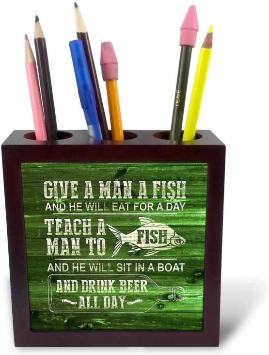 3dRose Funny Frog Parking Sign- All Others Will be Toad - Tile Pen Holder, 5-Inch (Ph_262325_1)