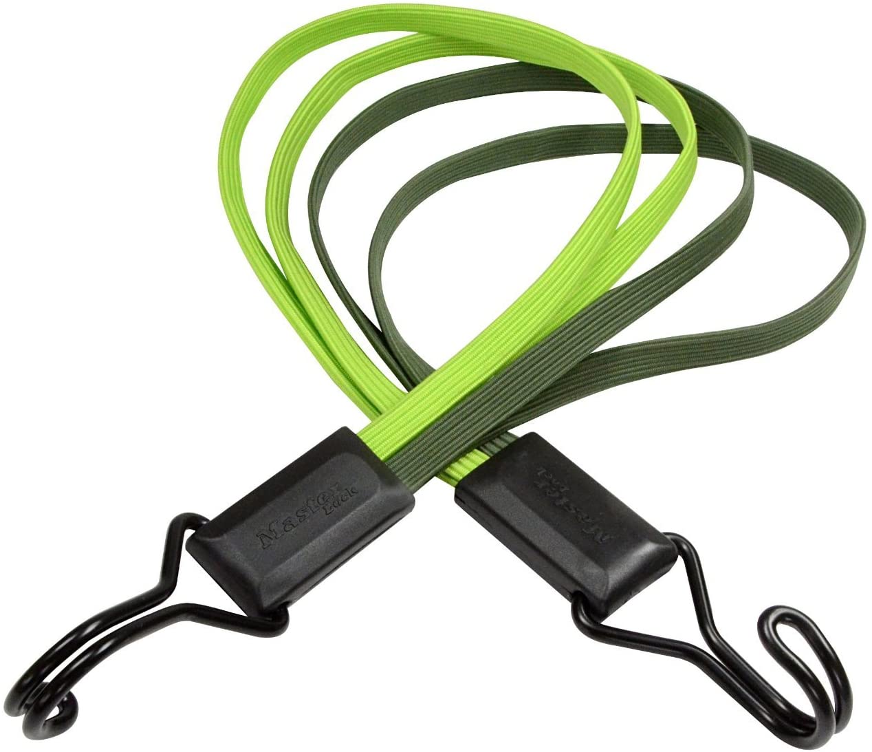 Master Lock 3244EURDAT Flat Bungee with Hooks and Multi Cords, Green ...