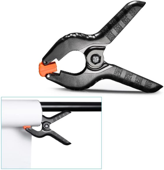 Neewer 6-Pack Set Heavy Duty Muslin Spring Clamps Clips 4.5"/11.4cm for Photo Studio Backdrops Backgrounds Woodworking - Image 3