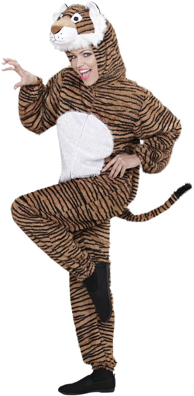 Widmann 9941B Adult Costume Tiger ? Overall mit Maske, Brown, M-L - Image 2