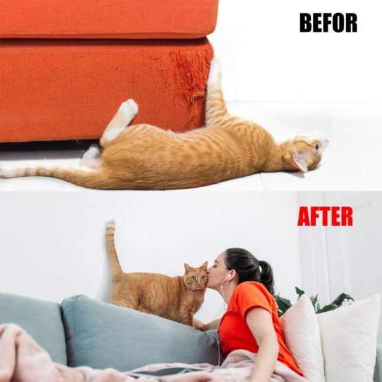 Petslucent Cat Scratch Deterrent Sticky Paws Tape, Cat Furniture Protector Training Tape Anti Scratching, Double Sided Guards for Carpet, Sofa, Couch, Door (Blue- 3''x 15 Yards) - Image 4