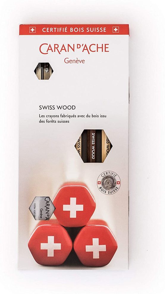 Caran d'Ache Swiss Wood Pencils Set of 3