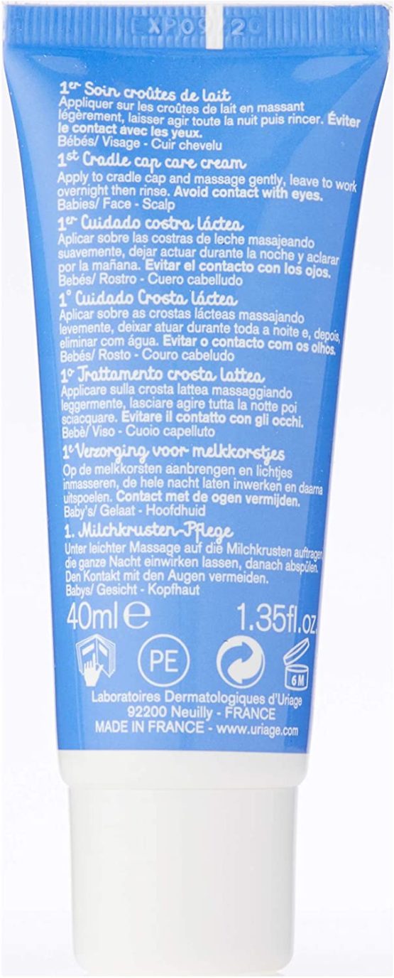 Uriage Cradle Cap Skincare Soothing Regulating Cream for Babies, 40 ml - Image 2