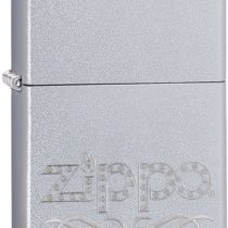 Zippo Scroll Lighter - Satin Chrome