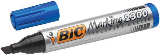 BIC Marking 2300 Ecolutions Permanent Markers - Assorted Colours, Pack of 4 Markers With Chisel Tip - 3.7 to 5.5 mm - Image 4