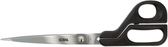 Coral 56600 Endurance Scissors with Sharp Stainless Steel Shears for Wallpaper and General Purpose 29CM / 11.5 inch, Black/Silver, 11.5"