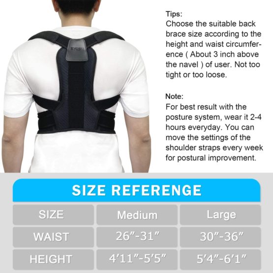 SYOSIN Back Brace Posture Corrector – Back Support Belt with Fully ...